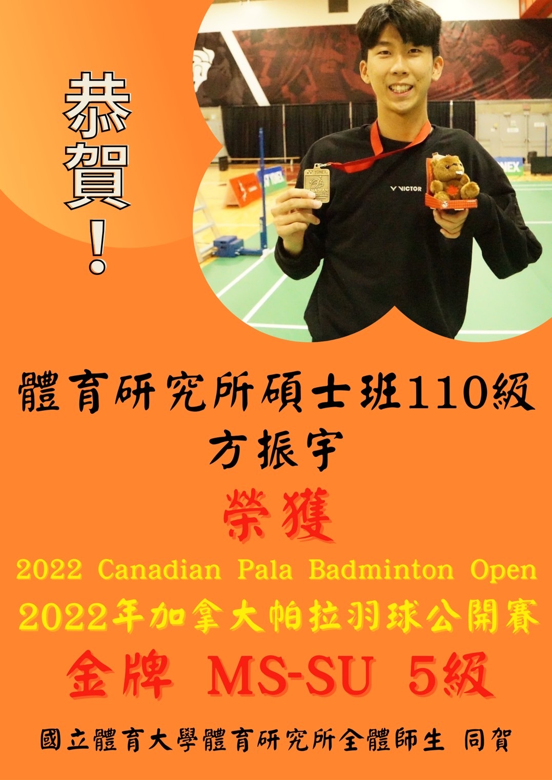 2022加拿大帕拉羽球公開賽-方振宇